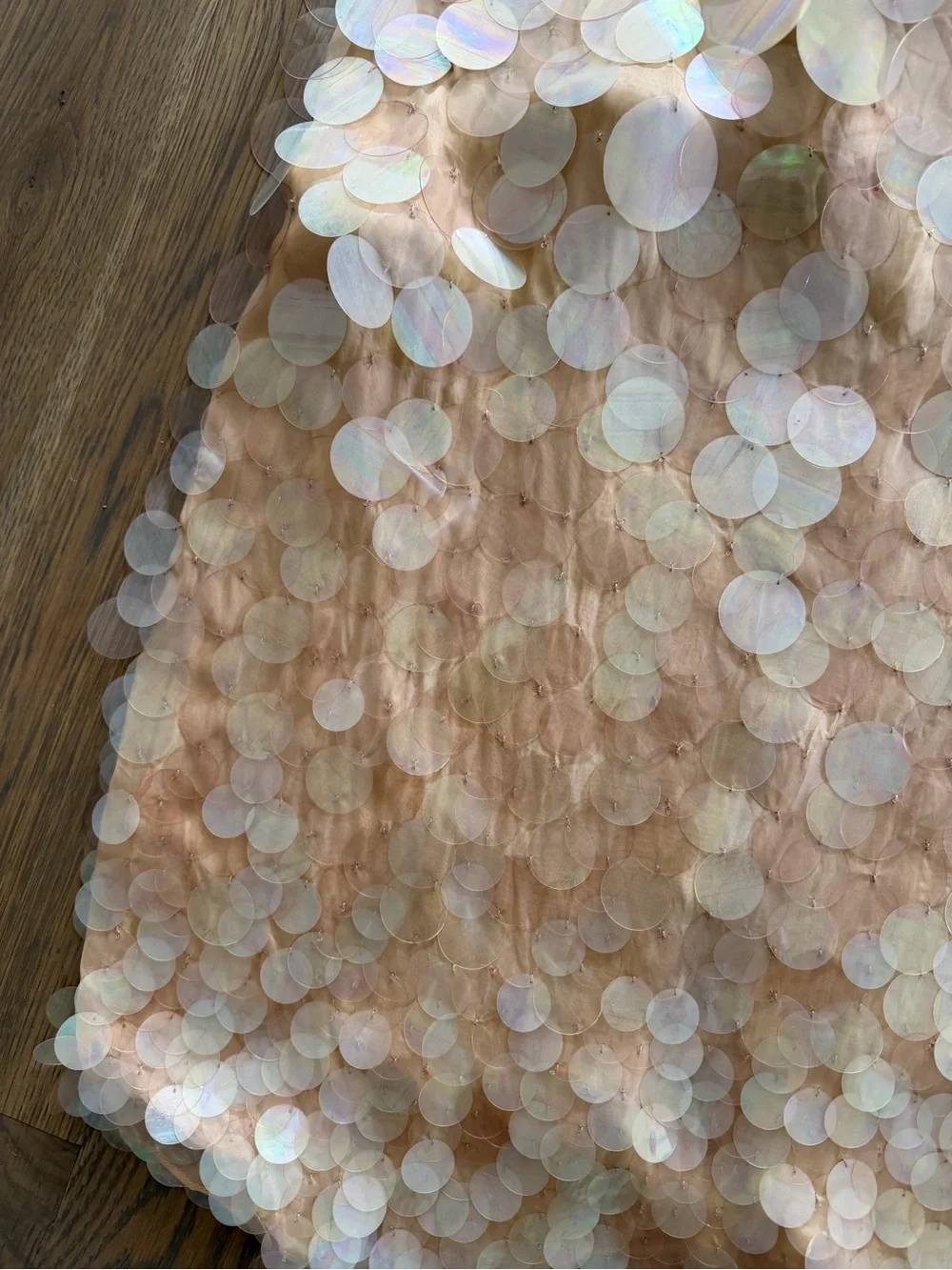 Retrofete Champagne Sequin Midi Skirt - Picture 3 of 4